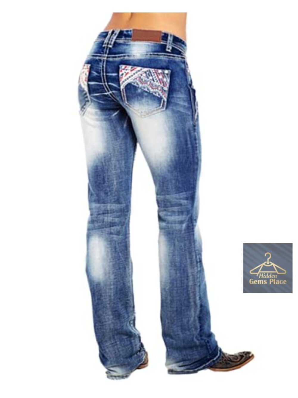 Mid Rise Bootcut Jeans for Women Cotton Spandex Stretch Denim - Picture 1 of 6